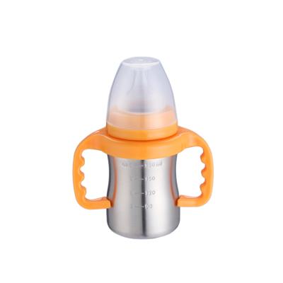 China Wholesale BPA Free High Quality Baby Bottle Spray Paint Silicone Nipple Stainless Steel Baby Bottles Bulk for sale