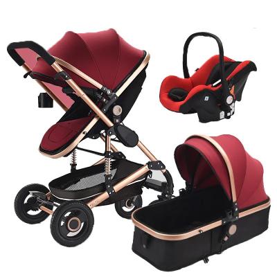 China Wholesale Multifunctional Luxury Baby Pram Purpose Foldable Toddler Car Stroller 2 in 1 Stroller Portable Baby Travel System 3 in 1 Stroller for Baby for sale