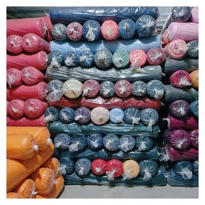 China Popular anti-static textile supplier Shaoxing stretch blend knitted hacci weft fabric brushed polyester stock fabric for sale