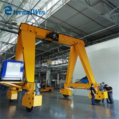 China gantry crane 5 ton 10 ton 15 ton workshop trackless rubber tire mobile gantry crane for sale