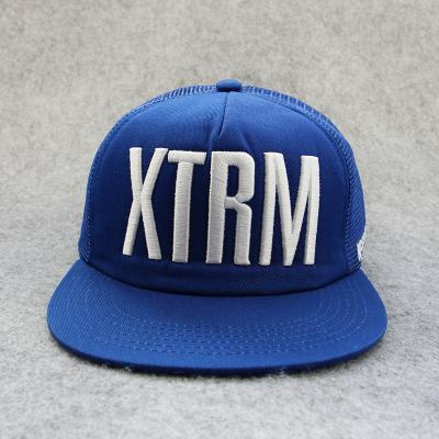 China COMMON flat brim snapback 5 panel trucker mesh caps hats for wholesale for sale