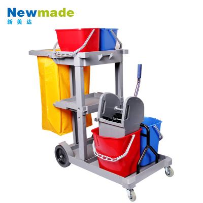 China Doorman Cart Set Cleaning Trolley Service Trolley Set For Hotel Use 119x55x113CM for sale