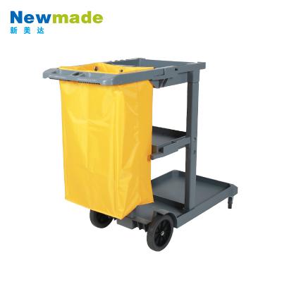 China Hotel Shopping Mall Serving Trolley Serving Trolley Multifunctional Plastic Porter Cart 119x52x96CM for sale