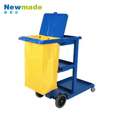 China Hotel Hospital Trolley Household Cleaning Service Trolley Cart Cleaning Plastic Doorman 119x52x96CM for sale