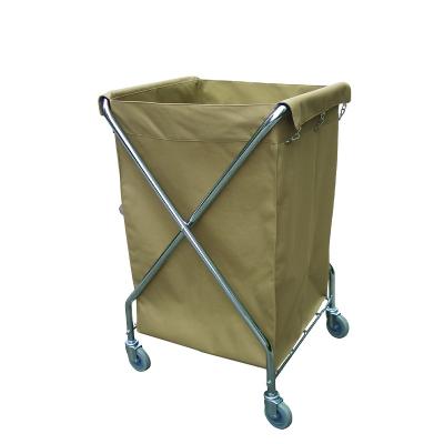 China Modern Hotel Laundry Trolley Cart X-Shape Laundry Cart for sale