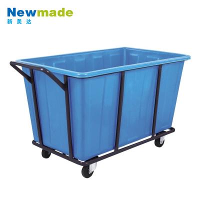 China Hotel Modern Plastic Laundry Trolley Wet Laundry Trolley Cart for sale