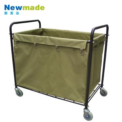 China Modern Hotel Laundry Trolley Laundry Quadrate Cart Wet Canvas Cart for sale