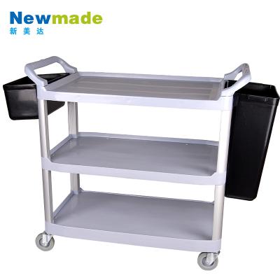 China Universal Plastic Trolley Serving Trolley Cart for Restaurant for sale