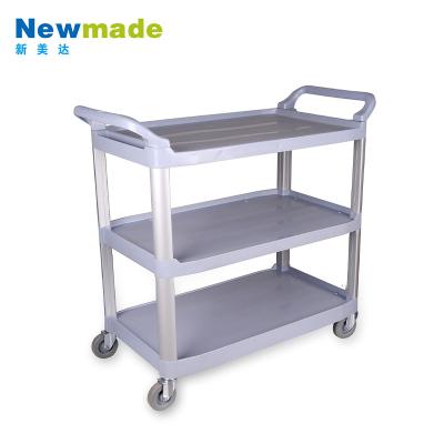 China Dining Car Plastic Three Tier Trolley Serving Cart for Restaurant for sale