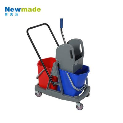 China Commerical Cleaning Multifunction Hotel House Keeping Trolley 34L Cleaning Trolley for sale