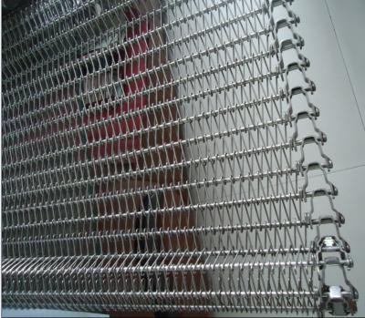 China Stainless Steel Spiral Wire Mesh Belt For Food Cooling Industry for sale