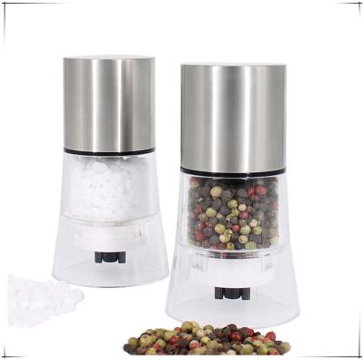 China Viable Manual Manual Salt Pepper Grinder with Acrylic Container for sale