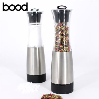 China Sustainable Manual Salt Pepper Mill With Stainless Steel Body And Large Capacity Acrylic Container for sale