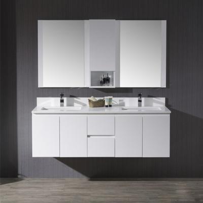 China Modern Double Wall Mount Vanity Set Bathroom Vanity Furniture for sale