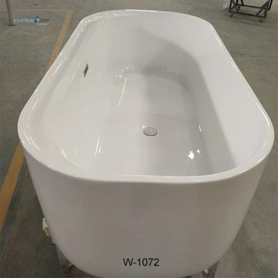 China Best Eco-friendly Simple Pure Acrylic Bathtub Freestanding Bathtubs for sale