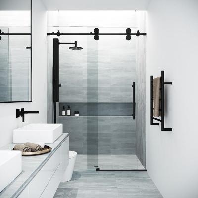 China Frameless Adjustable Frameless Sliding Shower Door for sale