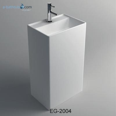 China Eco-Friendly Solid Surface Pedestal Freestanding Sink for sale