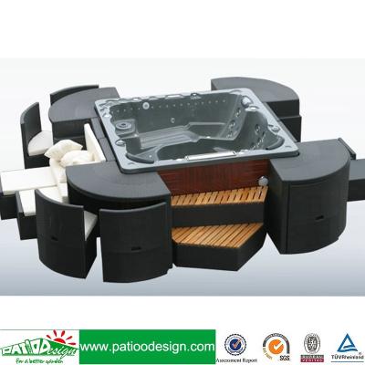 China Garden Set Stylish Rattan Outdoor Furniture For Hottub Or Outdoor Spa for sale