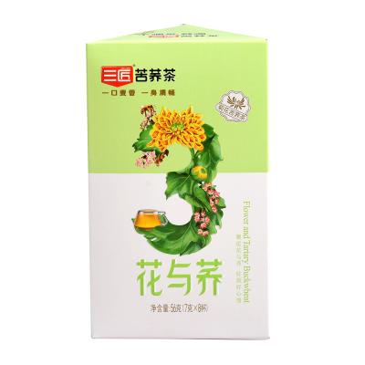 China Sanjiang Chrysanthemum Buckwheat Blend Flavor Blooming Tea 56g Tea for sale