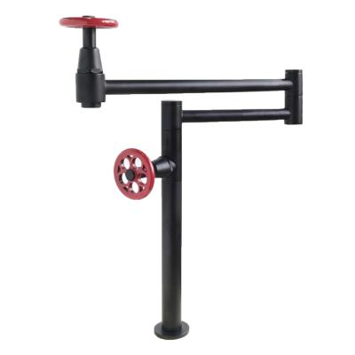 China Industrial Style Single Hole Loft Platform Mount Retractable Kitchen Pot Filler for sale