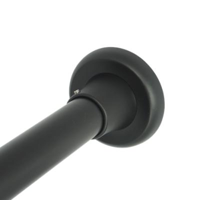 China Matte Black Classic Strong Fixed Duplicate Rod Bracket Viable Curtain for sale