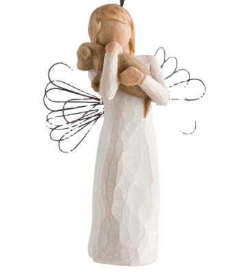 China Europe Customized Craft Resin Willow Tree Angel Of Friendship Ornament Sculpted Hand Painted Figure for sale