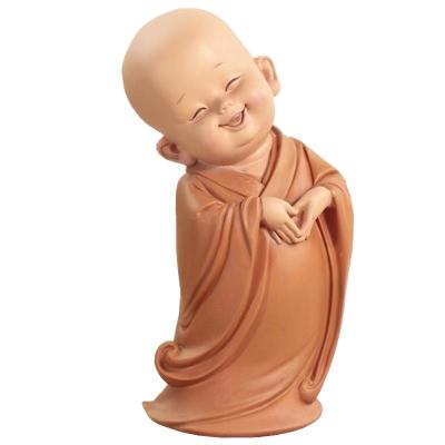 China Europe Customized Resin Buddha Statue Of Small Monk Decoration Family Car Folk Decoration Art Decoration for sale