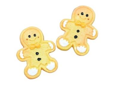 China Mini Cartoon Gingerbread Man China cookie handwork decoration for Christmas gift resin icraft ornaments for sale