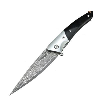 China Quick-Change Damascus Survival Rescue EDC Outdoor Camping Hunting Pocket Folding Tactical Knife for sale