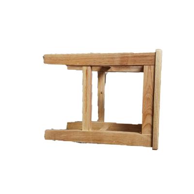 China Xingsheng classic small square stool simple wood color wooden nature for outdoor for sale