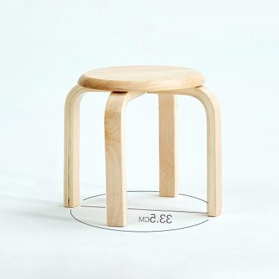 China Modern Simple Creative Xingsheng Round Stool Stool Solid Wood For Low Shoe Stool for sale