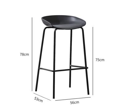 China Nordic modern bar chair iron style bar chair umpire chair modern home bar stool for sale