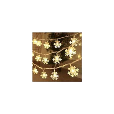 China Decorative Fairy Lights Christmas Holiday Lighting String Lights With Pendent Snowflake For Glowing Sprinkler Can Made With Fairy Lights for sale