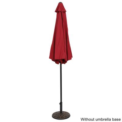 China Factory Direct Modern Large Wine Red Outdoor Umbrella Iron Material Polyester Cloth Portable Umbrellas for sale