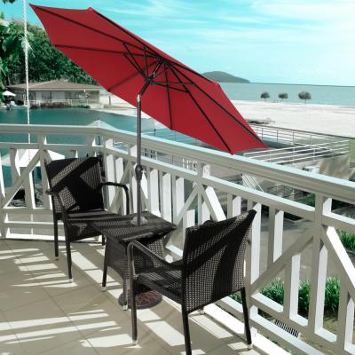 China Good Quality Modern Red Wine Stand Folding Outdoor Dining Umbrella For Hotel for sale