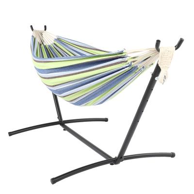 China Modern Outdoor Garden Hammock Frame Cotton Swing Bed Adult Folding Hanging Hammock for sale