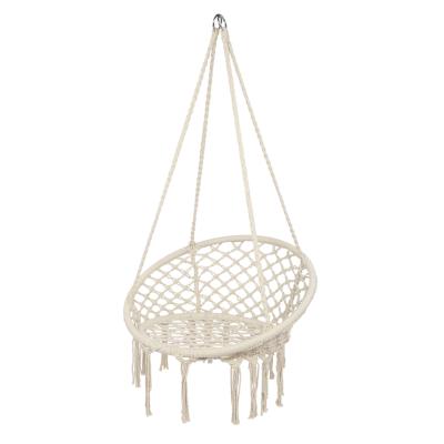 China Adult Indoor Outdoor Handmade Macrame Hammock Cotton Lifts Swings Hanging Chair for sale