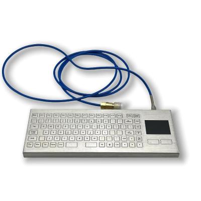 China Stainless Steel Industrial Keyboard With Touch Pad IP67 Signal Isolation Barrier for sale