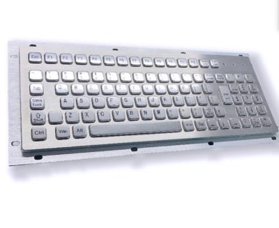 China kiosk IP65 / IK07 102 KEYS Waterproof dustproof Industrial Computer Keyboard USB Rear Panel Mounted -40℃ for sale