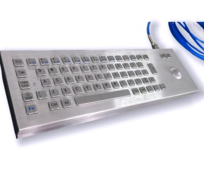 China IP65 resistente al agua resistente al polvo teclado industrial de acero inoxidable con pelota de pista teclado de computadora diseño de escritorio -40°C en venta