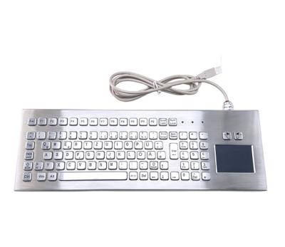 China SUS304 teclado industrial de escritorio con touchpad F7-TP-C teclado industrial IP65 en venta