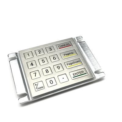 China IP65 / IK07 Metal Industrial Mini Numeric Keypad 16 toetsen Lichte toetsenbord USB Achterpaneel gemonteerd bij -40°C Te koop