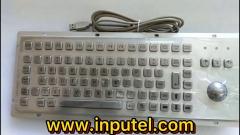 Vandalproof Industrial PC keyboard with trackball