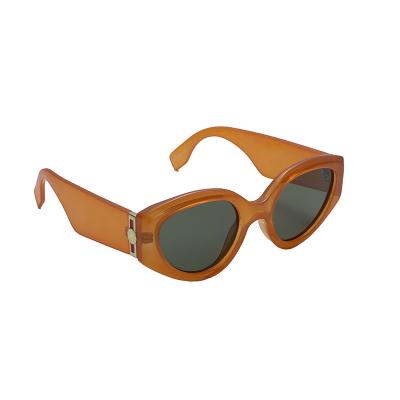 China Wholesale 2022 Rectangle Leisure Wholesale Unisex Sunglasses Best For Outdoor Activities UV400 CE Cat 3 Women Vintage Orange Sun Glasses Small for sale