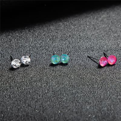 China Brincos BXY Fashion Jewelry Round 2020 Studs Austrian Tiny Simple Cute Simple Cute Earrings Brincos Blue Pink Crystal Stud Earrings For Women for sale