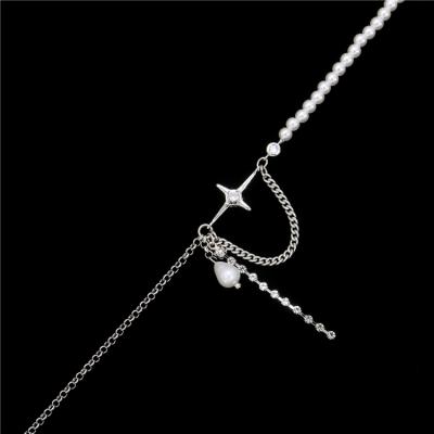 China FASHIONABLE Zircon Cross Pendant Necklace BXY CZ Real Freshwater Pearl Necklace for sale