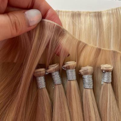 China Factory Price Genius Wave End Wefts Hair Extensions 100g 5wefts 10% Double Cut Silky Straight Virgin Uncut Hair Thick Pulled Factory Price for sale