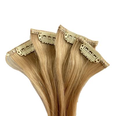 China Wholesale And Soft High Grade Hand Made Water Wave Balayage Highlight Color Full Clip In Hair 100% >=60% Virgin Remy Human Hair Extension for sale