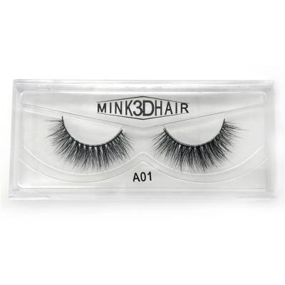 China Factory Price Natural Luxury Extensions 3D Real Mink Strip Eyelashes for sale