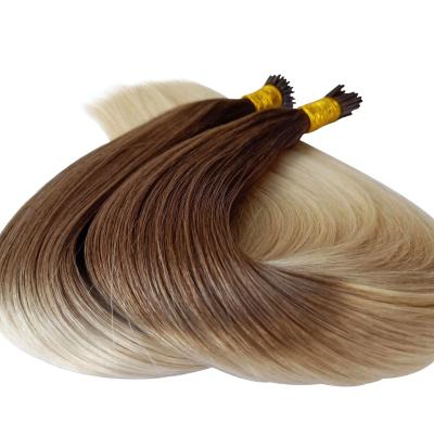 China Cuticle Aligned Virgin Hair 100% CURLY STRAIGHT I Tip Hair Extensions Keratin Hair Extensions for sale